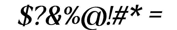 Delvira Italic Font OTHER CHARS