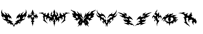 Demonic Fury-swash Font LOWERCASE