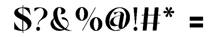 Demora Glamore Font OTHER CHARS