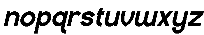 Demuffins-Oblique Font LOWERCASE