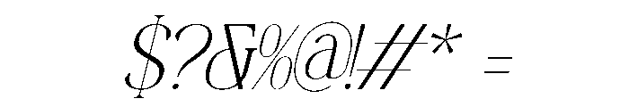 Dennya Italic Font OTHER CHARS