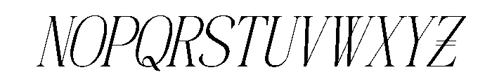 Dennya Italic Font UPPERCASE