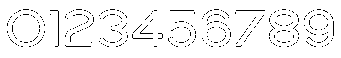 Dense Outline Font OTHER CHARS