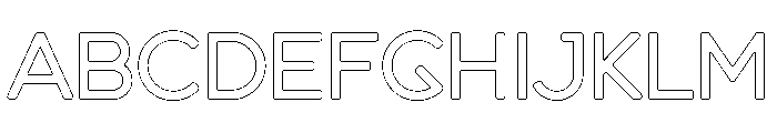 Dense Outline Font UPPERCASE