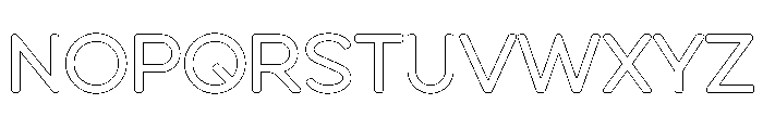 Dense Outline Font UPPERCASE