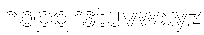 Dense Outline Font LOWERCASE