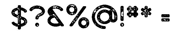 Dense Rough Font OTHER CHARS