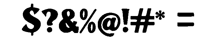 Denser Font OTHER CHARS