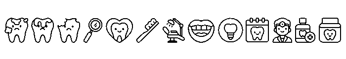 Dental Clinic Regular Font UPPERCASE