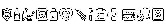 Dental Clinic Regular Font LOWERCASE