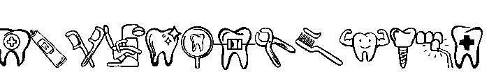 Dental machine Font UPPERCASE