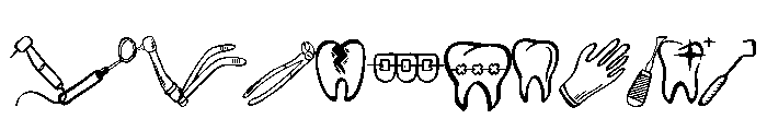 Dental machine Font UPPERCASE