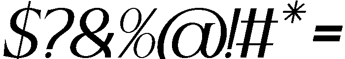 Desevon Italic Font OTHER CHARS