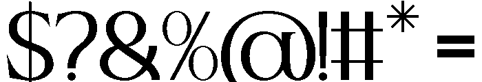 Desevon Regular Font OTHER CHARS