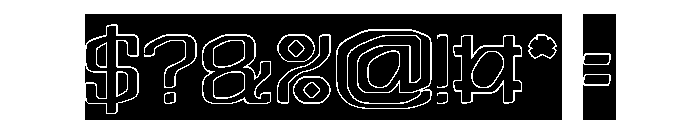 Design Magic-Hollow-Inverse Font OTHER CHARS