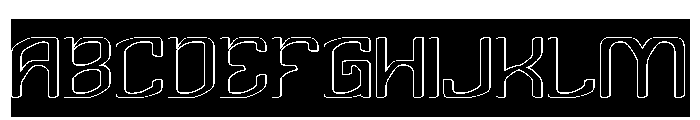 Design Magic-Hollow-Inverse Font UPPERCASE