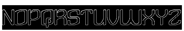 Design Magic-Hollow-Inverse Font UPPERCASE