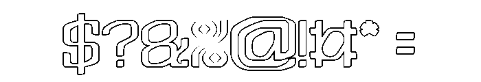Design Magic-Hollow Font OTHER CHARS
