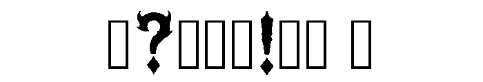 Devil Regular Font OTHER CHARS
