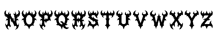 Devil Regular Font UPPERCASE