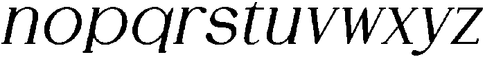DENOVA Bold Italic otf (700) Font LOWERCASE