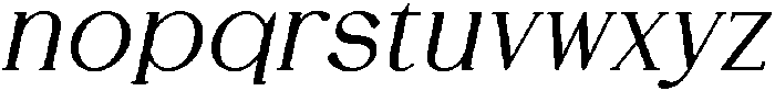 DENOVA Bold Italic ttf (700) Font LOWERCASE