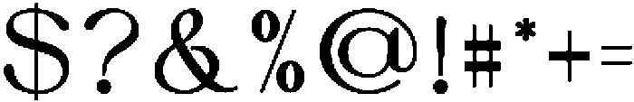 DENOVA Bold ttf (700) Font OTHER CHARS