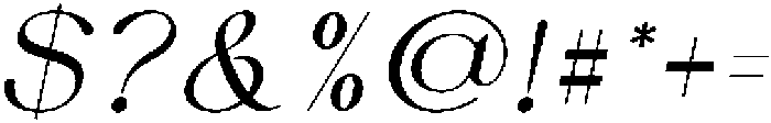 DENOVA Italic otf (400) Font OTHER CHARS