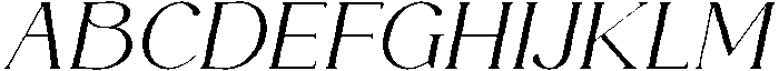 DENOVA Italic otf (400) Font UPPERCASE