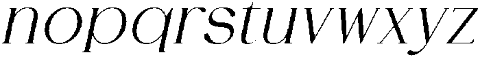 DENOVA Italic otf (400) Font LOWERCASE