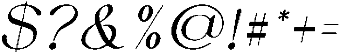 DENOVA Italic ttf (400) Font OTHER CHARS