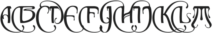 De Mucha  ss 01 otf (400) Font UPPERCASE