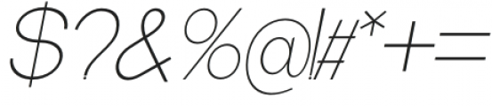 DeMonte Extra Light Italic otf (200) Font OTHER CHARS
