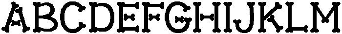Deadbone Regular otf (400) Font UPPERCASE