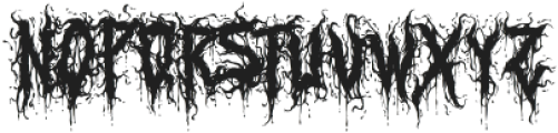 Deadly Silence otf (400) Font LOWERCASE