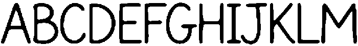Dear Draft Regular otf (400) Font UPPERCASE