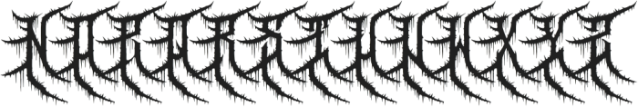 Death Blizard otf (400) Font UPPERCASE