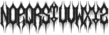 Death Blizard otf (400) Font LOWERCASE