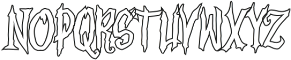 Death Curse Outline otf (400) Font UPPERCASE
