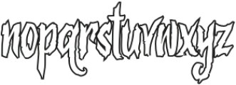 Death Curse Outline otf (400) Font LOWERCASE