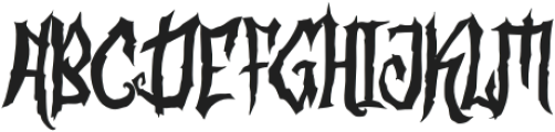 Death Curse Regular otf (400) Font UPPERCASE