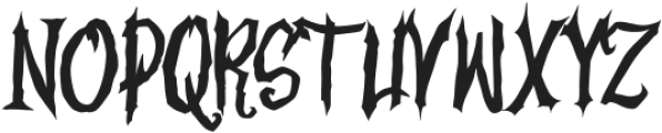 Death Curse Regular otf (400) Font UPPERCASE