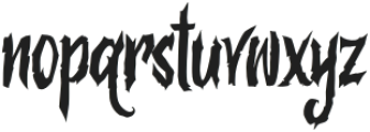 Death Curse Regular otf (400) Font LOWERCASE