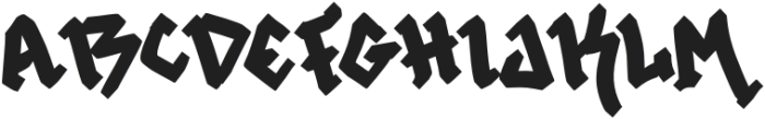 Death Machine Regular otf (400) Font UPPERCASE