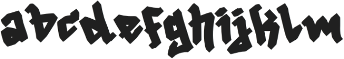 Death Machine Regular otf (400) Font LOWERCASE