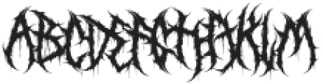 Death Mohawk Regular otf (400) Font LOWERCASE