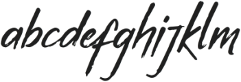 Death Rattle Italic otf (400) Font LOWERCASE