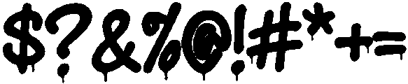 Death Subway Drip otf (400) Font OTHER CHARS