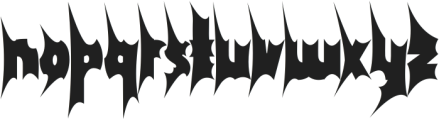 Death Thorn ttf (400) Font LOWERCASE