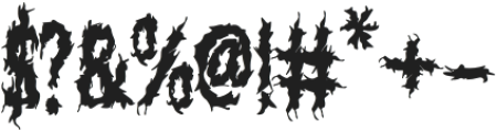 Death angel otf (400) Font OTHER CHARS